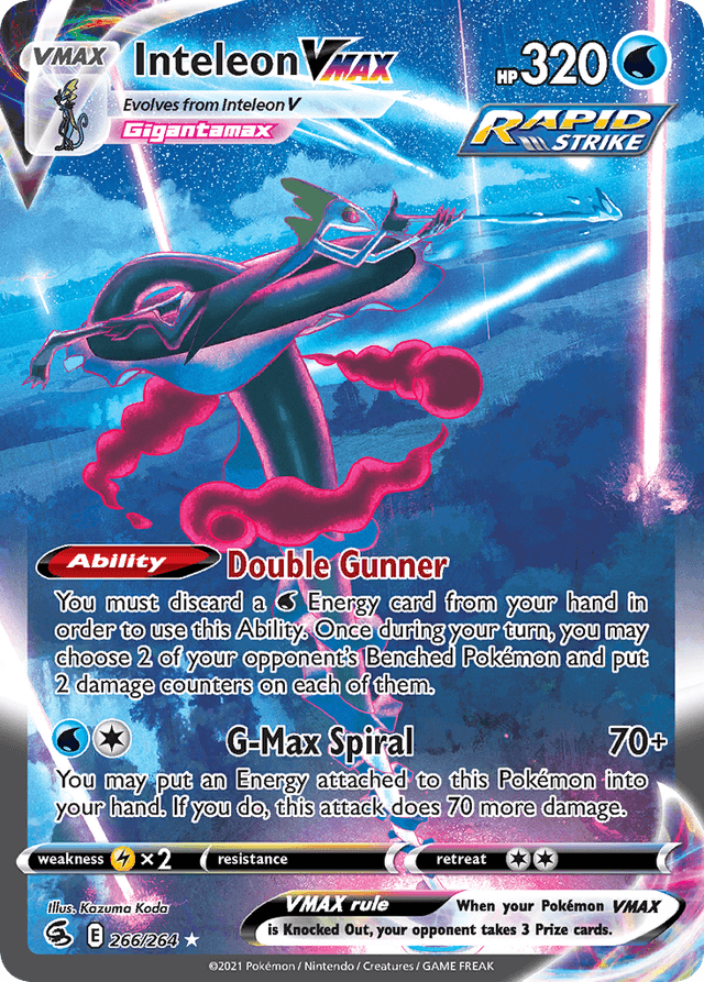 Carta Inteleon VMAX 266/264 do set Fusion Strike — Pokémon TCG | Bynx