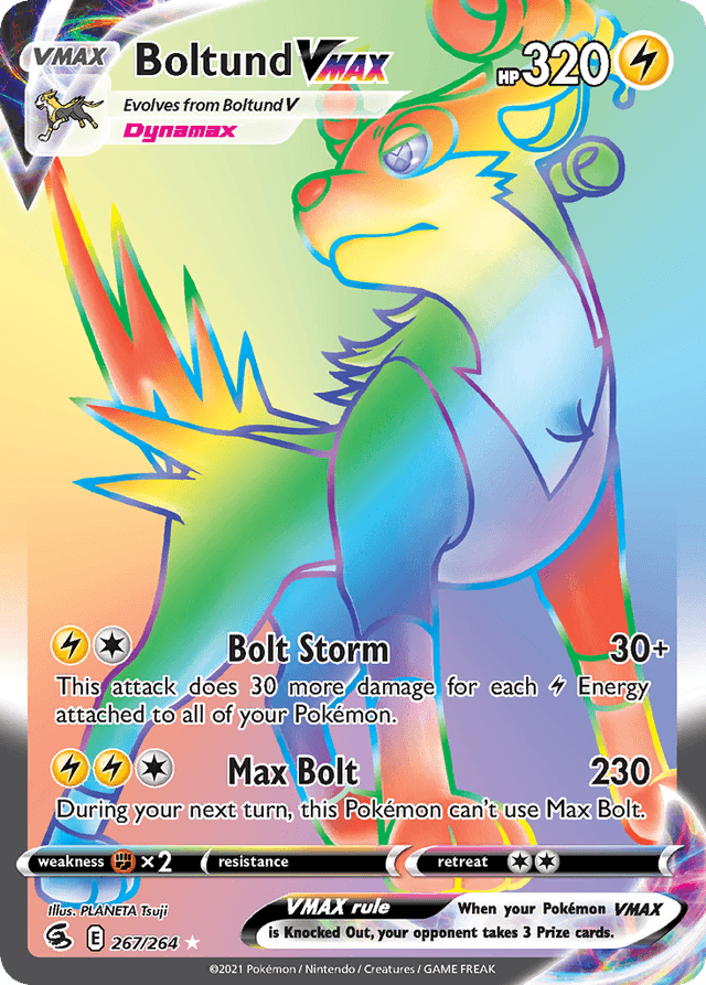 Carta Boltund VMAX 267/264 do set Fusion Strike — Pokémon TCG | Bynx