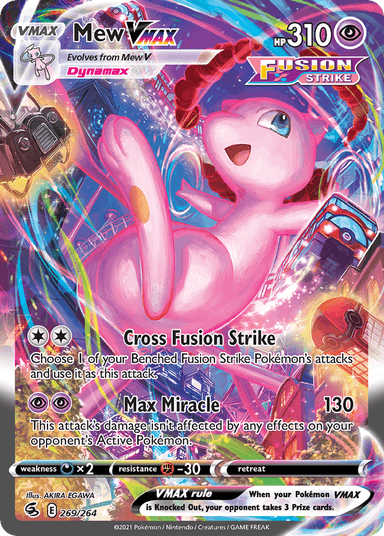 Carta Mew VMAX 269/264 do set Fusion Strike — Pokémon TCG | Bynx