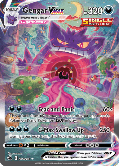 Carta Gengar VMAX 271/264 do set Fusion Strike — Pokémon TCG | Bynx