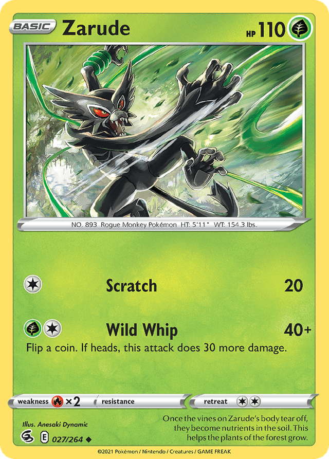 Carta Zarude 27/264 do set Fusion Strike — Pokémon TCG | Bynx