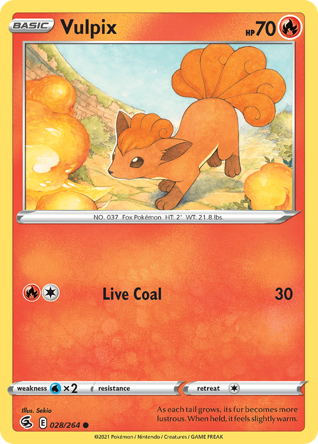 Carta Vulpix 28/264 do set Fusion Strike — Pokémon TCG | Bynx