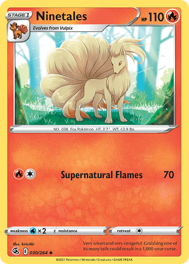 Carta Ninetales 30/264 do set Fusion Strike — Pokémon TCG | Bynx