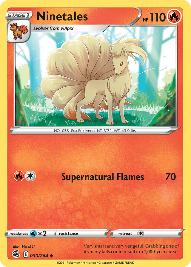 Carta Ninetales 30/264 do set Fusion Strike — Pokémon TCG | Bynx