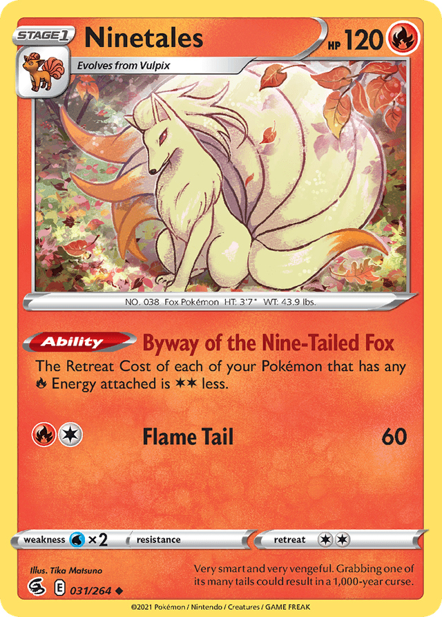 Carta Ninetales 31/264 do set Fusion Strike — Pokémon TCG | Bynx