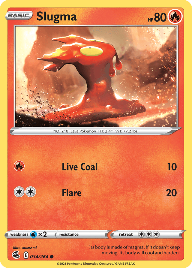 Carta Slugma 34/264 do set Fusion Strike — Pokémon TCG | Bynx