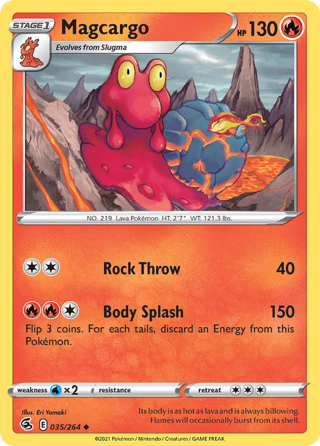 Carta Magcargo 35/264 do set Fusion Strike — Pokémon TCG | Bynx