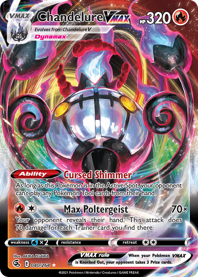 Carta Chandelure VMAX 40/264 do set Fusion Strike — Pokémon TCG | Bynx