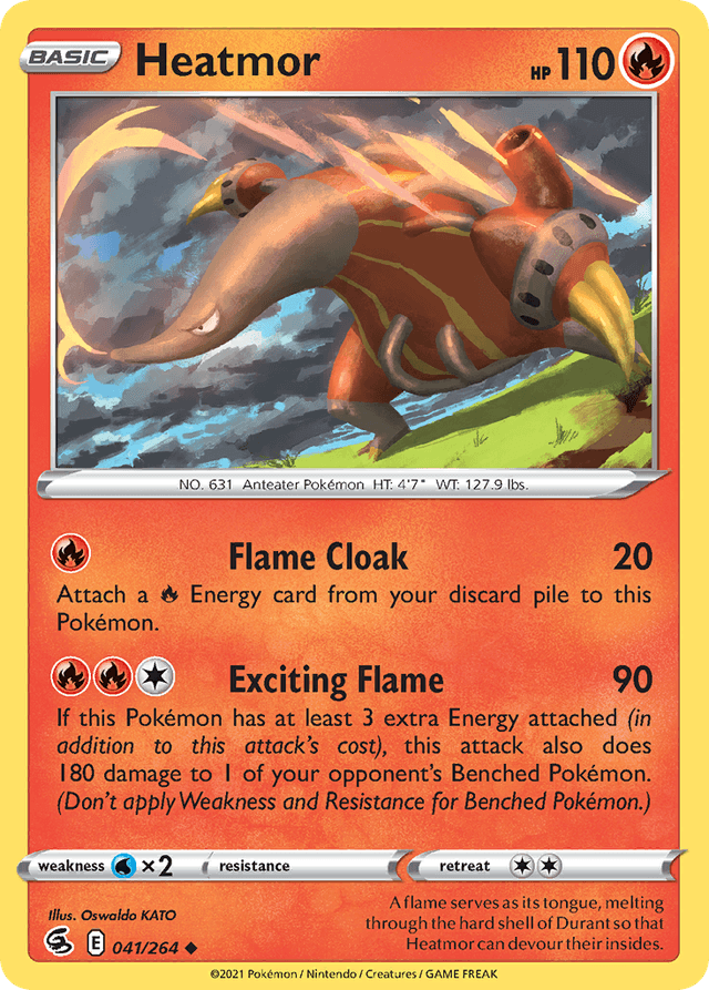 Carta Heatmor 41/264 do set Fusion Strike — Pokémon TCG | Bynx