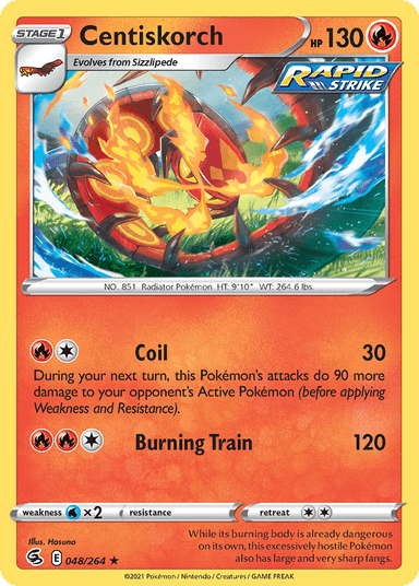 Carta Centiskorch 48/264 do set Fusion Strike — Pokémon TCG | Bynx