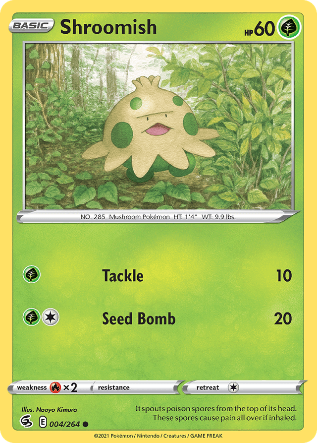 Carta Shroomish 4/264 do set Fusion Strike — Pokémon TCG | Bynx