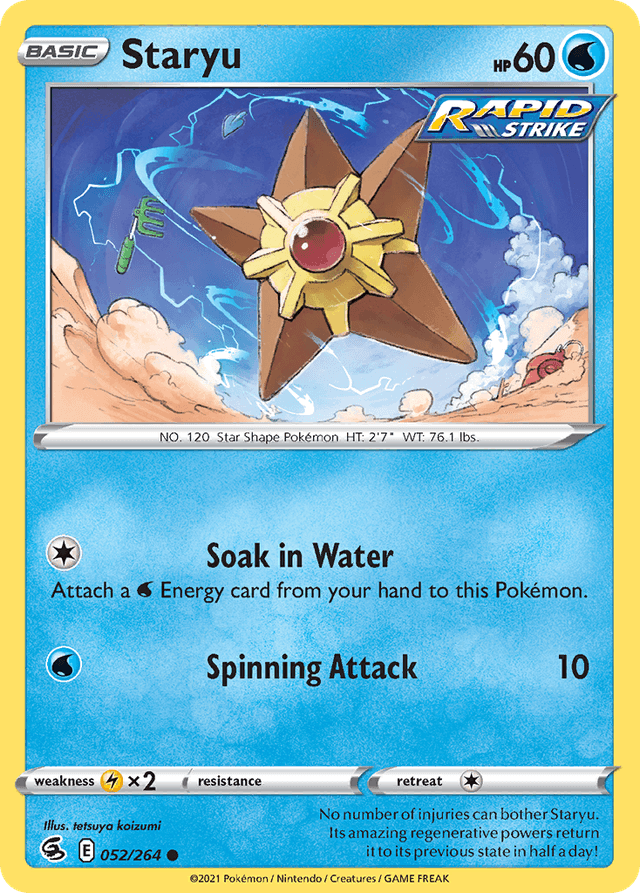 Carta Staryu 52/264 do set Fusion Strike — Pokémon TCG | Bynx