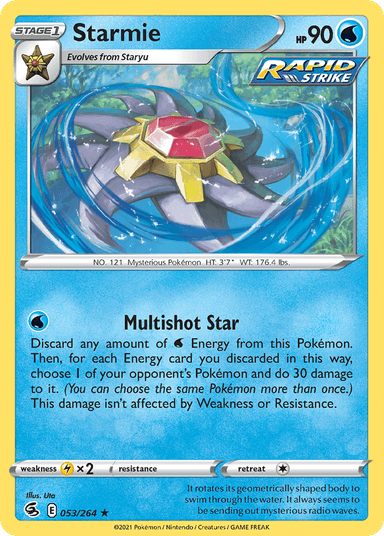 Carta Starmie 53/264 do set Fusion Strike — Pokémon TCG | Bynx
