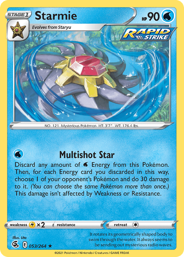 Carta Starmie 53/264 do set Fusion Strike — Pokémon TCG | Bynx