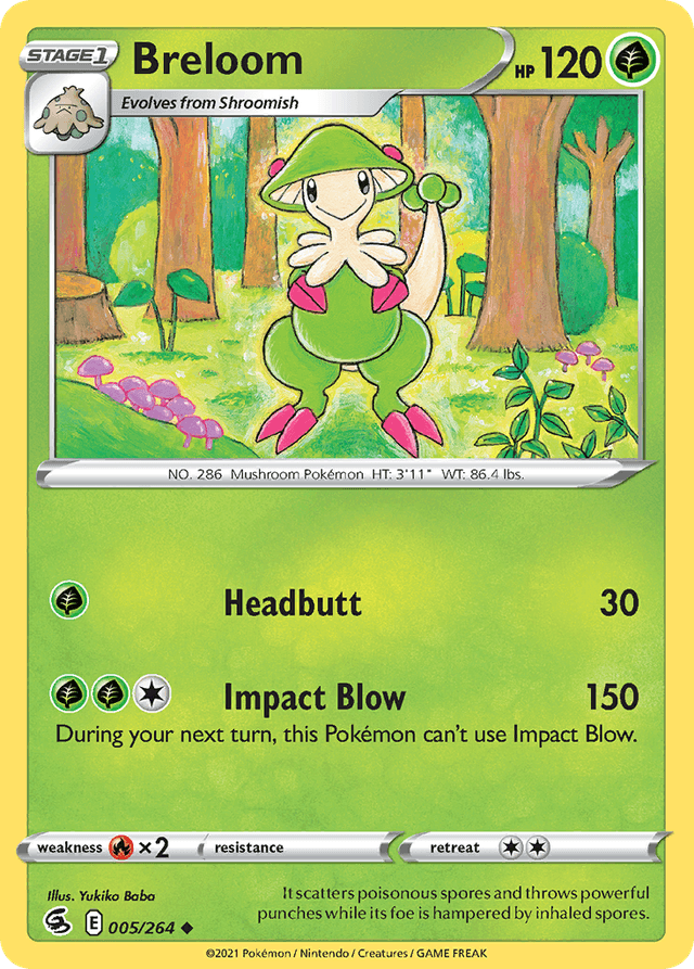Carta Breloom 5/264 do set Fusion Strike — Pokémon TCG | Bynx