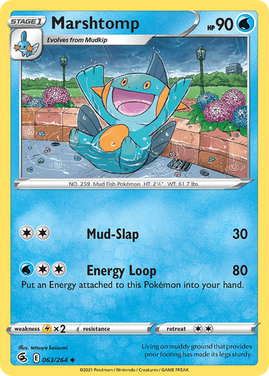 Carta Marshtomp 63/264 do set Fusion Strike — Pokémon TCG | Bynx