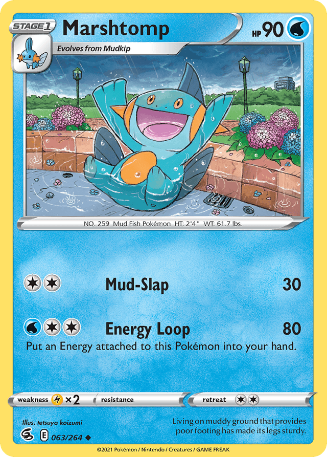 Carta Marshtomp 63/264 do set Fusion Strike — Pokémon TCG | Bynx