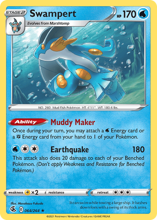 Carta Swampert 64/264 do set Fusion Strike — Pokémon TCG | Bynx