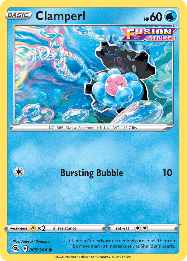 Carta Clamperl 65/264 do set Fusion Strike — Pokémon TCG | Bynx