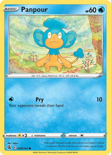 Carta Panpour 68/264 do set Fusion Strike — Pokémon TCG | Bynx