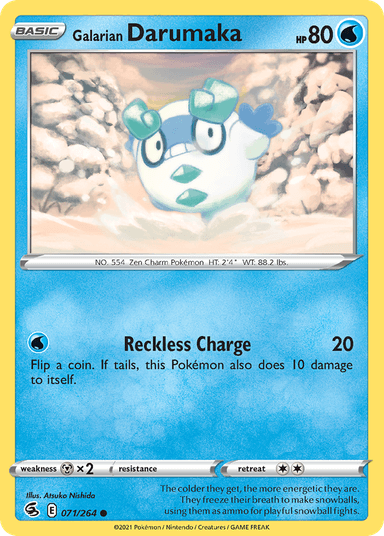 Carta Galarian Darumaka 71/264 do set Fusion Strike — Pokémon TCG | Bynx