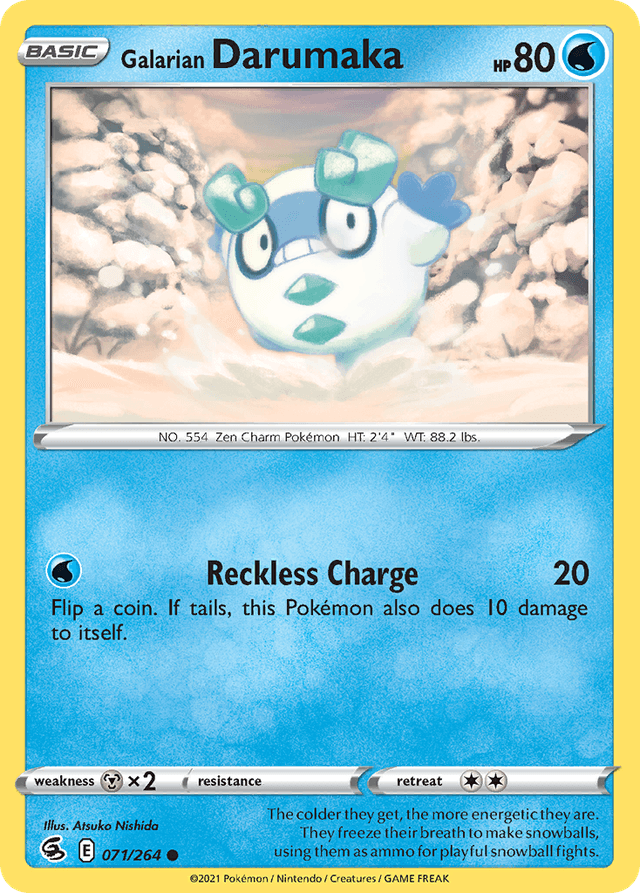 Carta Galarian Darumaka 71/264 do set Fusion Strike — Pokémon TCG | Bynx