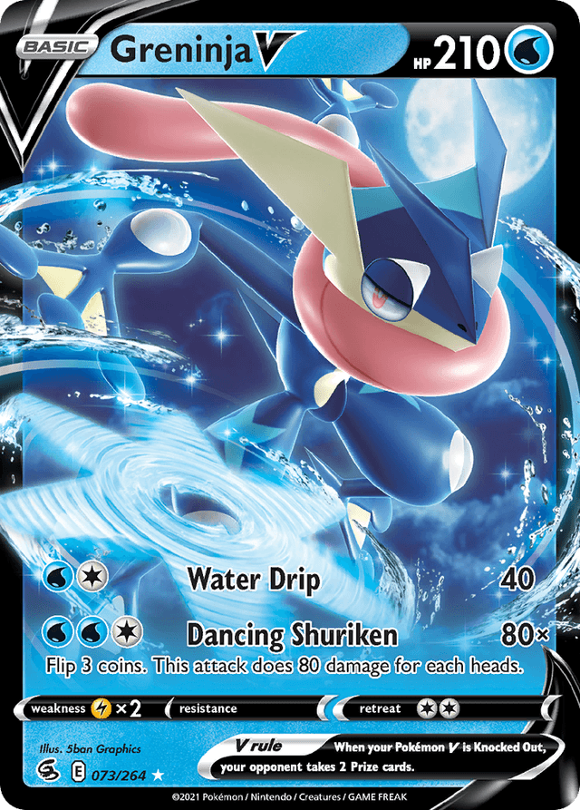 Carta Greninja V 73/264 do set Fusion Strike — Pokémon TCG | Bynx