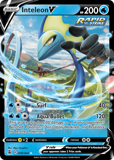 Carta Inteleon V 78/264 do set Fusion Strike — Pokémon TCG | Bynx