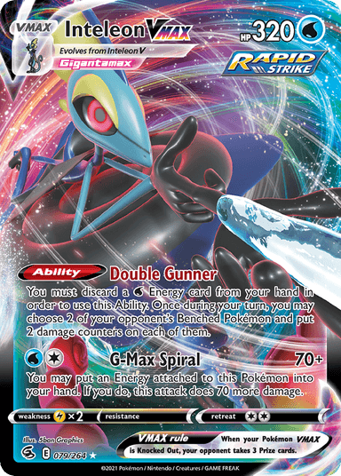 Carta Inteleon VMAX 79/264 do set Fusion Strike — Pokémon TCG | Bynx