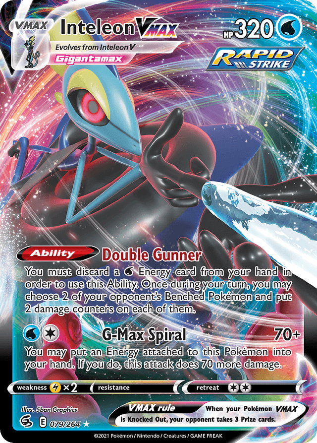 Carta Inteleon VMAX 79/264 do set Fusion Strike — Pokémon TCG | Bynx