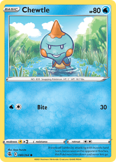 Carta Chewtle 80/264 do set Fusion Strike — Pokémon TCG | Bynx