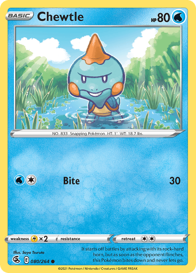 Carta Chewtle 80/264 do set Fusion Strike — Pokémon TCG | Bynx