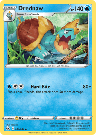 Carta Drednaw 81/264 do set Fusion Strike — Pokémon TCG | Bynx