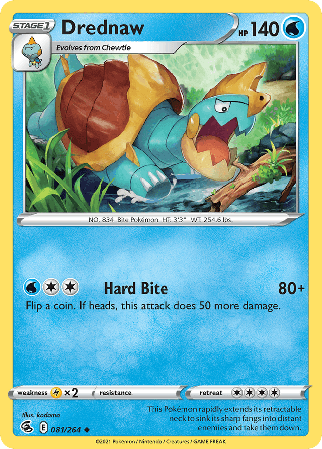 Carta Drednaw 81/264 do set Fusion Strike — Pokémon TCG | Bynx