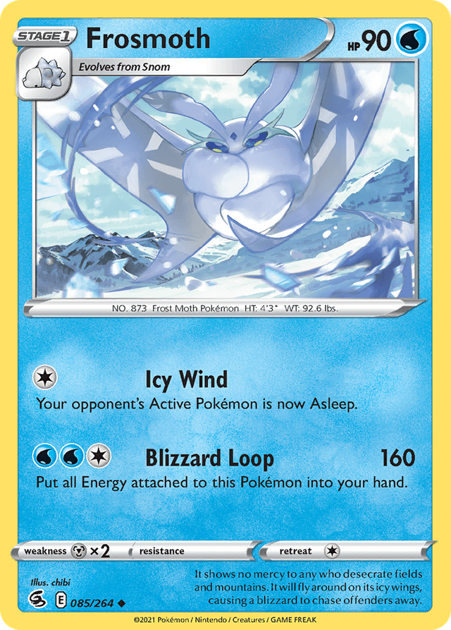 Carta Frosmoth 85/264 do set Fusion Strike — Pokémon TCG | Bynx