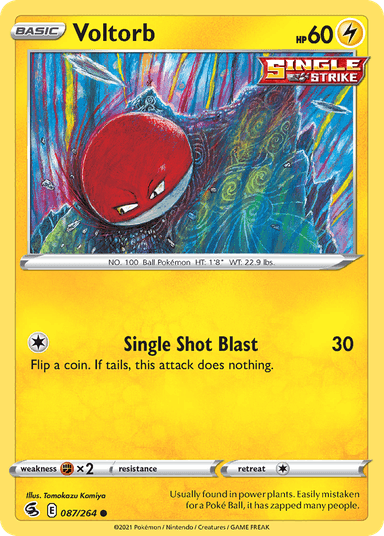 Carta Voltorb 87/264 do set Fusion Strike — Pokémon TCG | Bynx