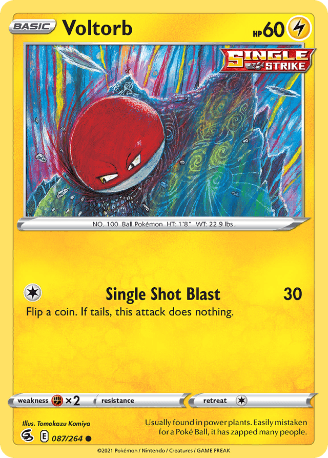 Carta Voltorb 87/264 do set Fusion Strike — Pokémon TCG | Bynx
