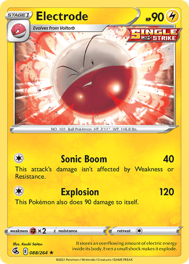 Carta Electrode 88/264 do set Fusion Strike — Pokémon TCG | Bynx