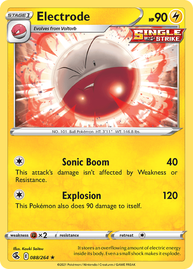 Carta Electrode 88/264 do set Fusion Strike — Pokémon TCG | Bynx