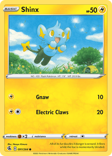 Carta Shinx 91/264 do set Fusion Strike — Pokémon TCG | Bynx