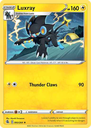 Carta Luxray 93/264 do set Fusion Strike — Pokémon TCG | Bynx
