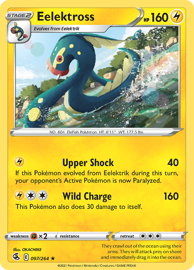 Carta Eelektross 97/264 do set Fusion Strike — Pokémon TCG | Bynx