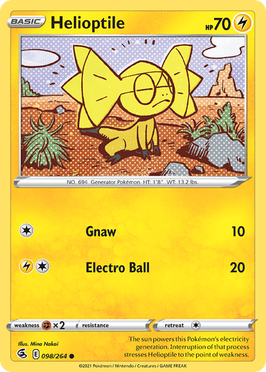 Carta Helioptile 98/264 do set Fusion Strike — Pokémon TCG | Bynx