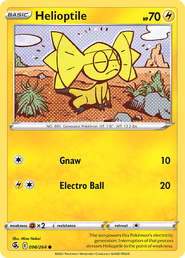 Carta Helioptile 98/264 do set Fusion Strike — Pokémon TCG | Bynx