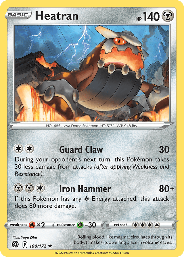 Carta Heatran 100/172 do set Brilliant Stars — Pokémon TCG | Bynx