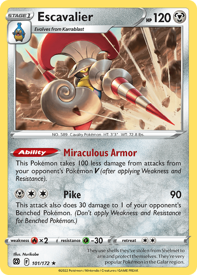 Carta Escavalier 101/172 do set Brilliant Stars — Pokémon TCG | Bynx