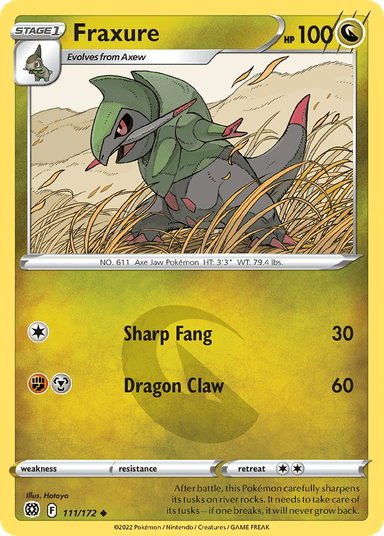 Carta Fraxure 111/172 do set Brilliant Stars — Pokémon TCG | Bynx