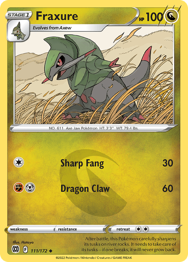 Carta Fraxure 111/172 do set Brilliant Stars — Pokémon TCG | Bynx