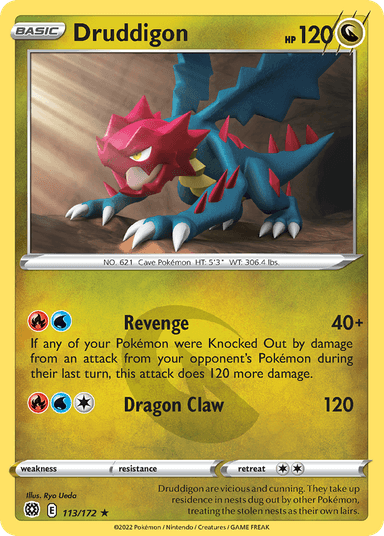 Carta Druddigon 113/172 do set Brilliant Stars — Pokémon TCG | Bynx