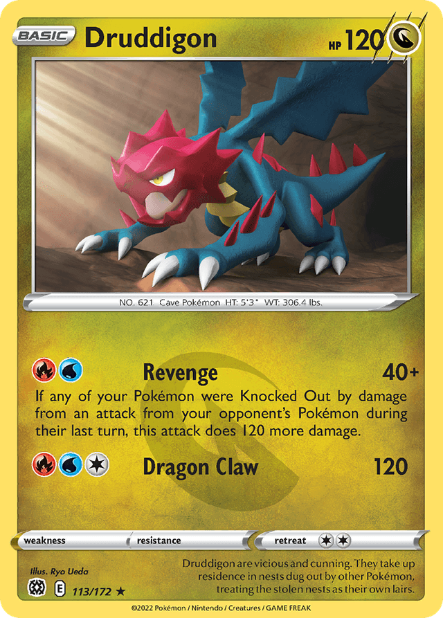 Carta Druddigon 113/172 do set Brilliant Stars — Pokémon TCG | Bynx